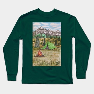 Camping in Bigfoot Territory Long Sleeve T-Shirt